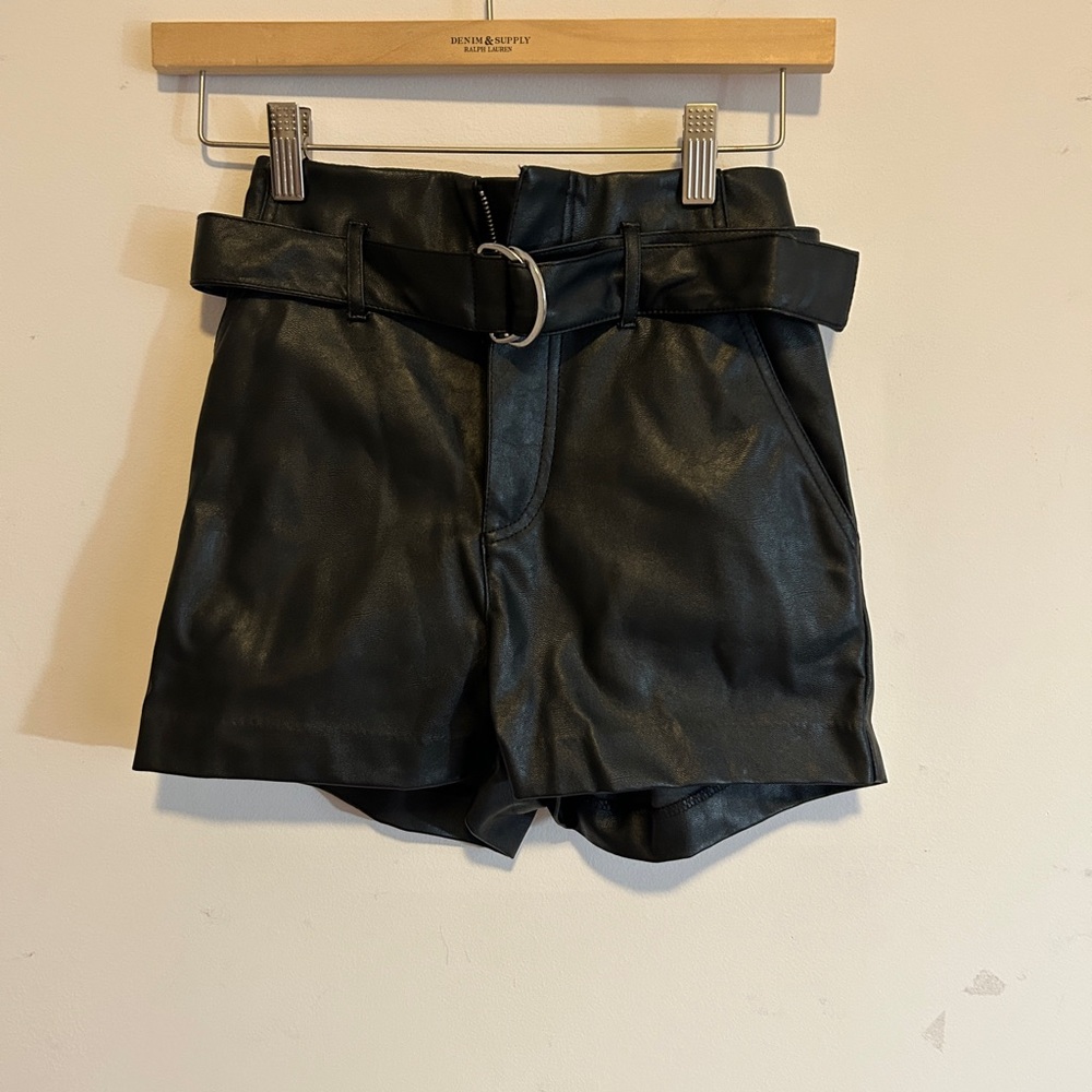 H&M Faux Leather Shorts New With Tags